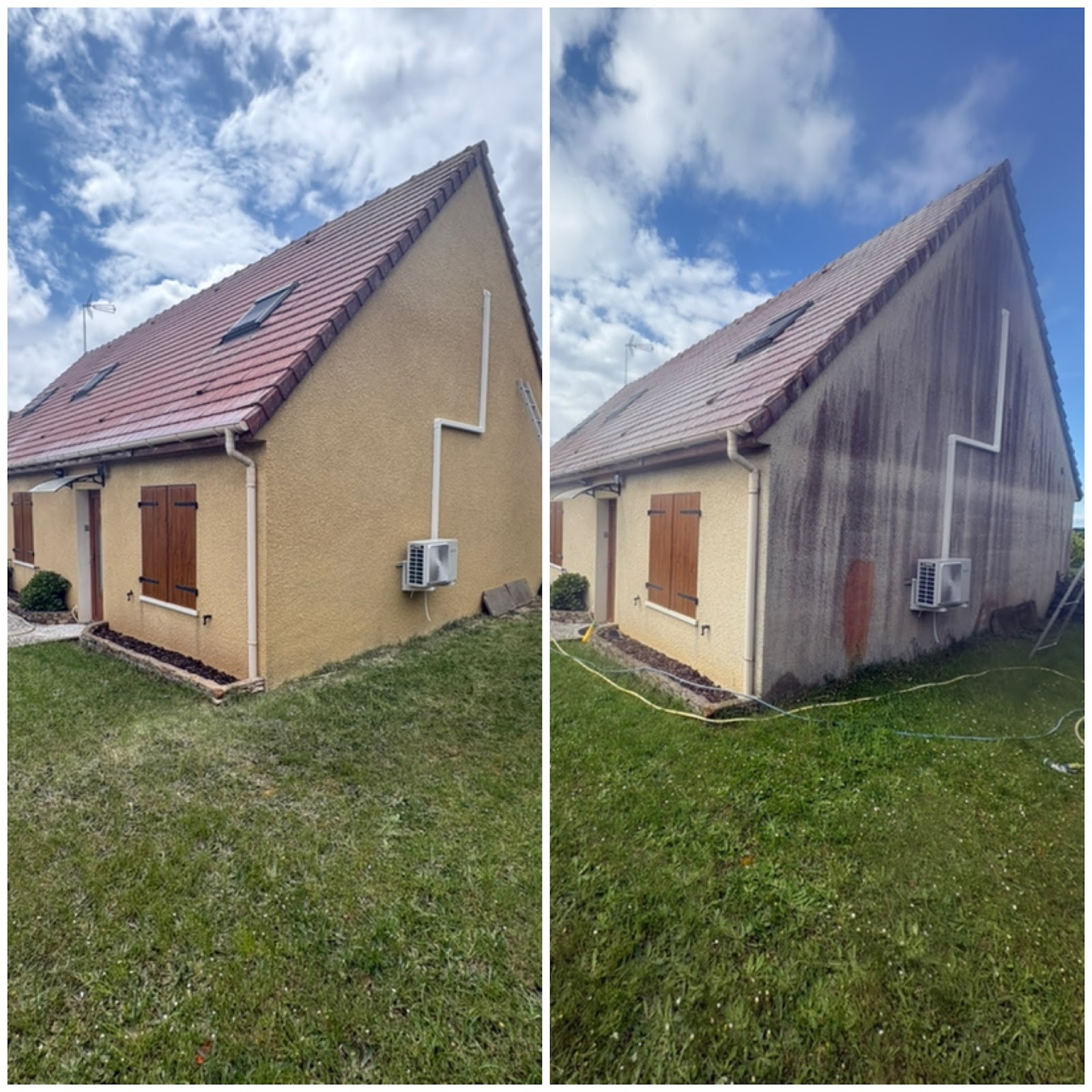 Comparaison avant et après ravalement de façade